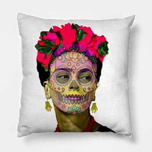 Frida Kahlo Sugar Skull Pillow