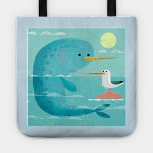 Narwhal and Bird Tote