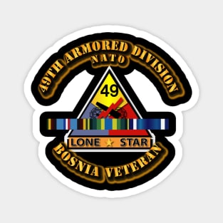 49th Armored Division w Bosnia SVC Ribbons Magnet