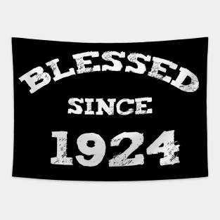 Blessed Since 1924 Cool Birthday Christian Tapestry