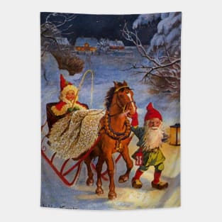 “Sled Ride at Night” by Jenny Nystrom Tapestry