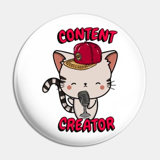 Cute Tabby cat is a content creator Pin