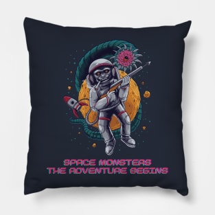 SPACE MONSTERS The Adventure Begins Pillow