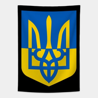 Ukraine Shield Trident Tapestry