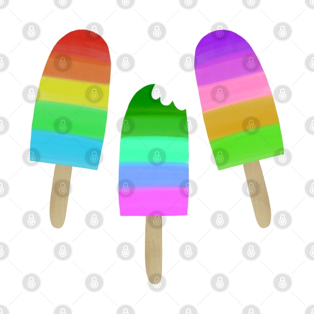 Rainbow Popsicles by Juliana Costa