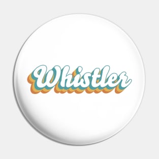 Whistler Canada Mountain Resort Retro Lettering Pin