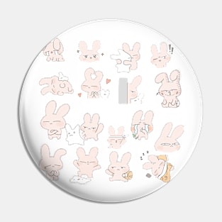 a cute rabbit character, cute, lovely, adorable, charming, sweet animal friends Pin