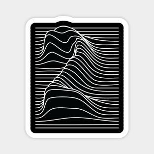 number 2 wavy lines Magnet