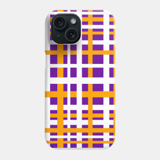 Purple & Orange Interlocking Stripes Phone Case