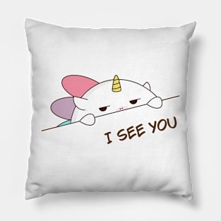 Looking unicorn Pillow