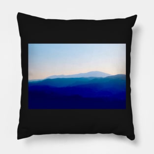 Sunset in Rhodes Shades of Indigo Pillow