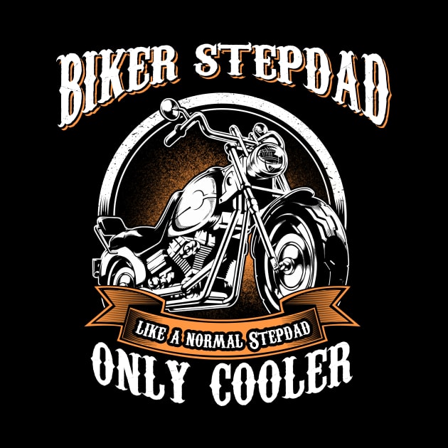 Only Cool Stepdad Rides Motorcycles T Shirt Rider Gift by easleyzzi