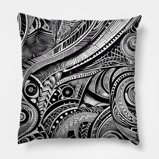 Discover Aotearoa's Cultural Tapestry: Authentic Maori Art in Vibrant Illustrations Pillow