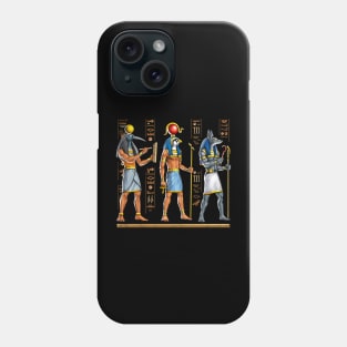 Egyptian Gods Anubis Thoth and Horus Phone Case