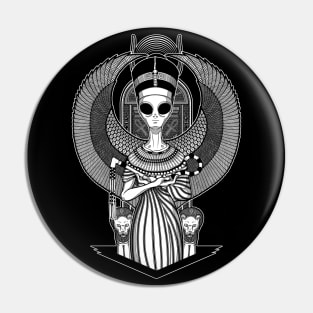 The alien Nefertiti - Black version Pin