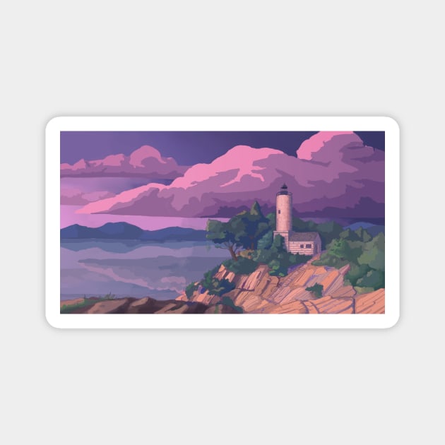 Lighthouse Magnet by Ginkgo Whale