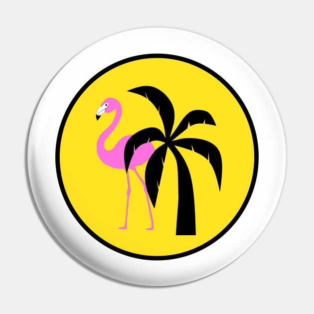 Fun In The Sun Flamingo Pin by SartorisArt1