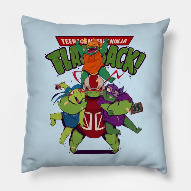 Teenage mutant ninja flashback! Pillow by anitasafonova