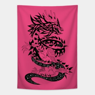 the soul of the dragon in pink ecopop Tapestry