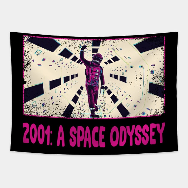 Monolith Mysteries 2001 A Odyssey Cinematic Fashion Tribute Tapestry by WildenRoseDesign1