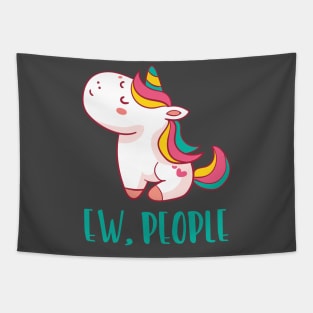 EW PEOPLE Funny Unicorn Lovers Perfect  Anti Social Gift Tapestry