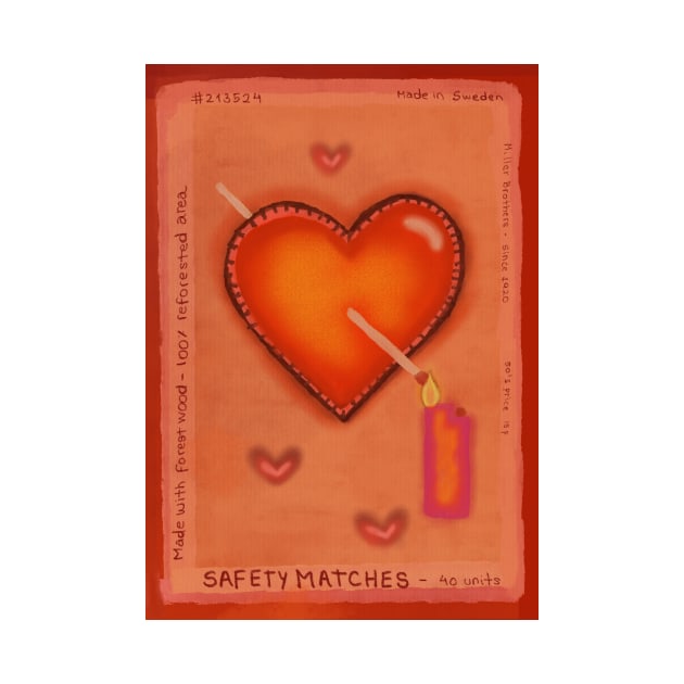 Heart matchbox by Agape Art