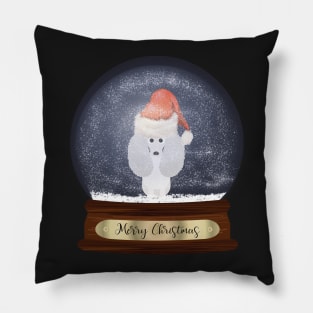 Poodle Christmas Gift Pillow