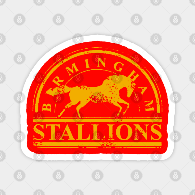 BIRMINGHAM STALLIONS VINTAGE ON RED Magnet by thedeuce