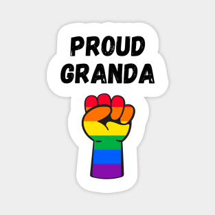 Proud Granda Rainbow Pride T Shirt Design Magnet