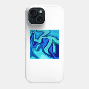 Acrylic pour cyan Phone Case