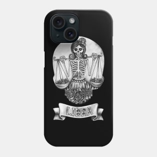 Zodiac libra skull. Phone Case