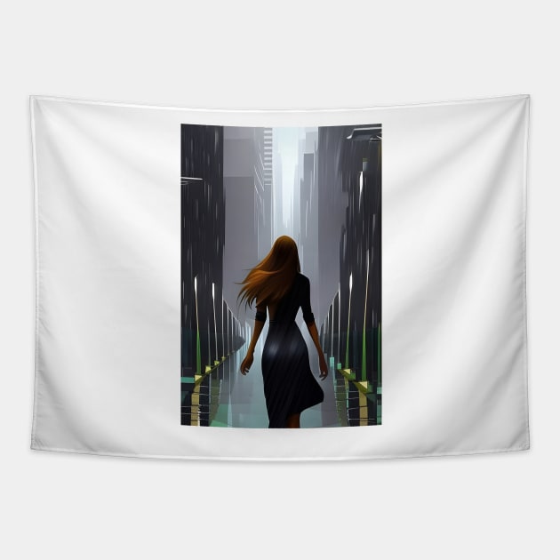 Mysterious woman Tapestry by Colin-Bentham