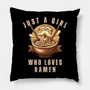 just a girl who loves ramen Pillow