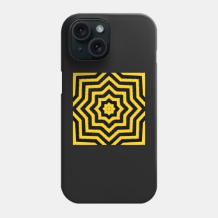 HIGHLY Visible Yellow and Black Line Kaleidoscope pattern (Seamless) 17 Phone Case