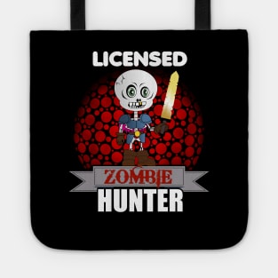 Licensed Zombie Hunter Skeleton Halloween Tote