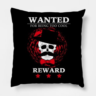 Wanted Skull Pillow