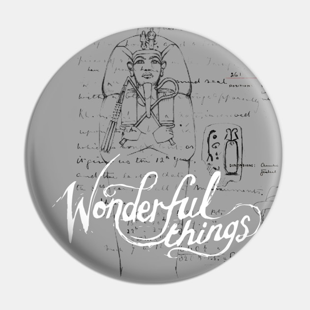 Wonderful Things - King Tut & Howard Carter (LIGHT) Mask Pin by CRWPROD