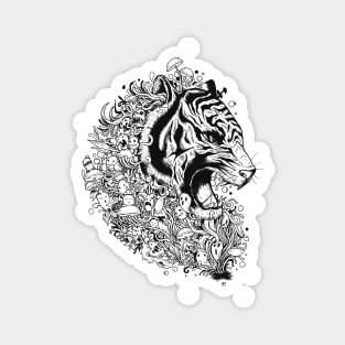 doodleart tiger Magnet