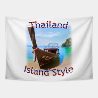 Thailand Island Style long boat Tapestry