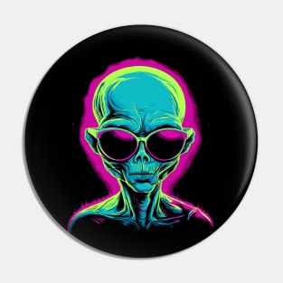 Funny UFO Alien Gifts Men Women Kids Funny Sunglasses Alien Pin