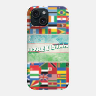 Uzbekistan vintage style retro souvenir Phone Case