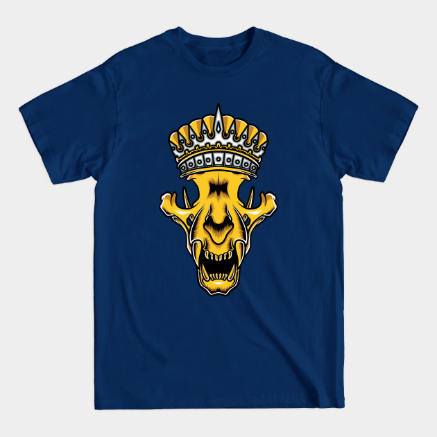 Disover lion skull wearing a crown - Lion - T-Shirt