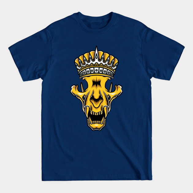 Discover lion skull wearing a crown - Lion - T-Shirt