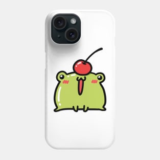 Frog with cherry hat Phone Case