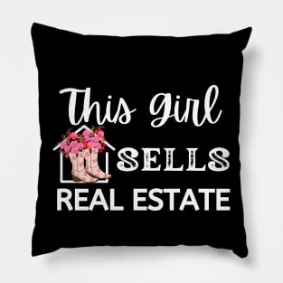 This Girl Sells Real Estate Pillow