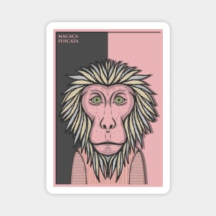 Japanese Macaque Monkey Magnet