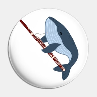 Bassoon Whale Pin