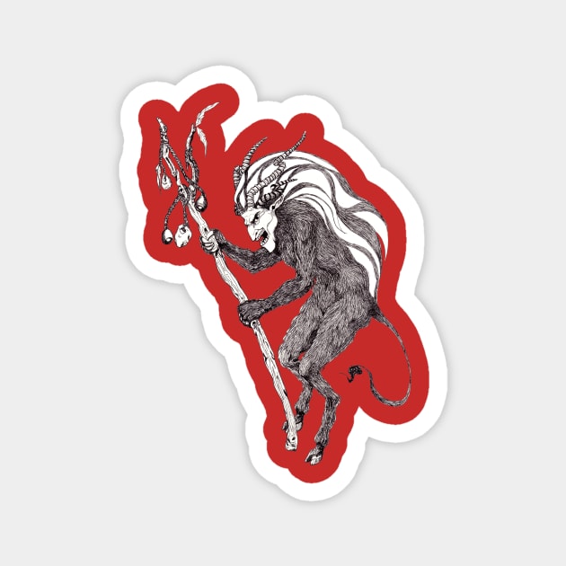 Krampus, the Alpine bogeyman Magnet by LucyDreams