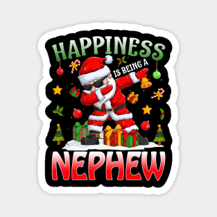 Happiness Is Being A Nephew Santa Christmas Magnet