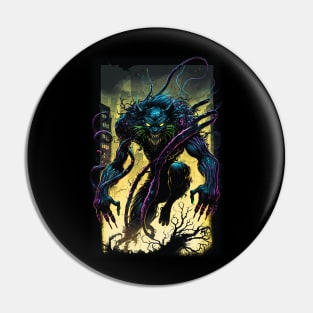 Displacer Beast D&D Monster Graffiti Pin